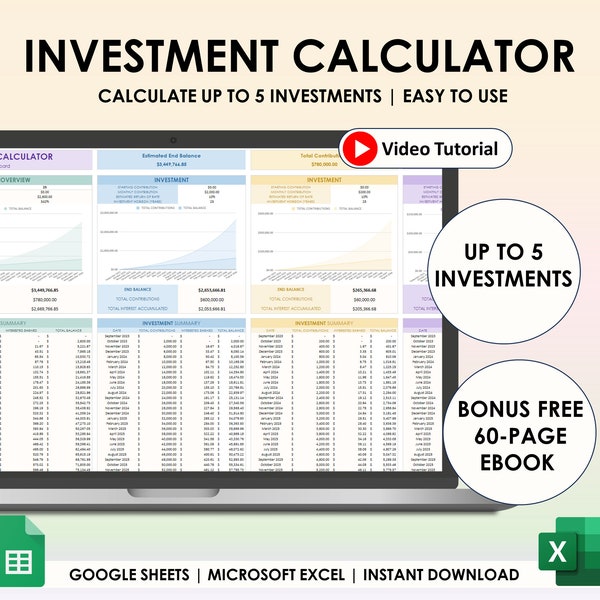 Investment Tracker Google Sheets Excel Spreadsheet Investment Tracker Spreadsheet Investment Portfolio Tracker