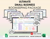 Small Business Easy Bookkeeping Spreadsheet Profit And Loss Excel Google Sheets Sales Tax Tracker Accounting Template Profit Tracker Invoice
