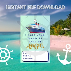 Disney Cruise Line Magic Ship Fish Extender Gift Tag - Digital Download - Perfect for Pixie Dust on board DCL!