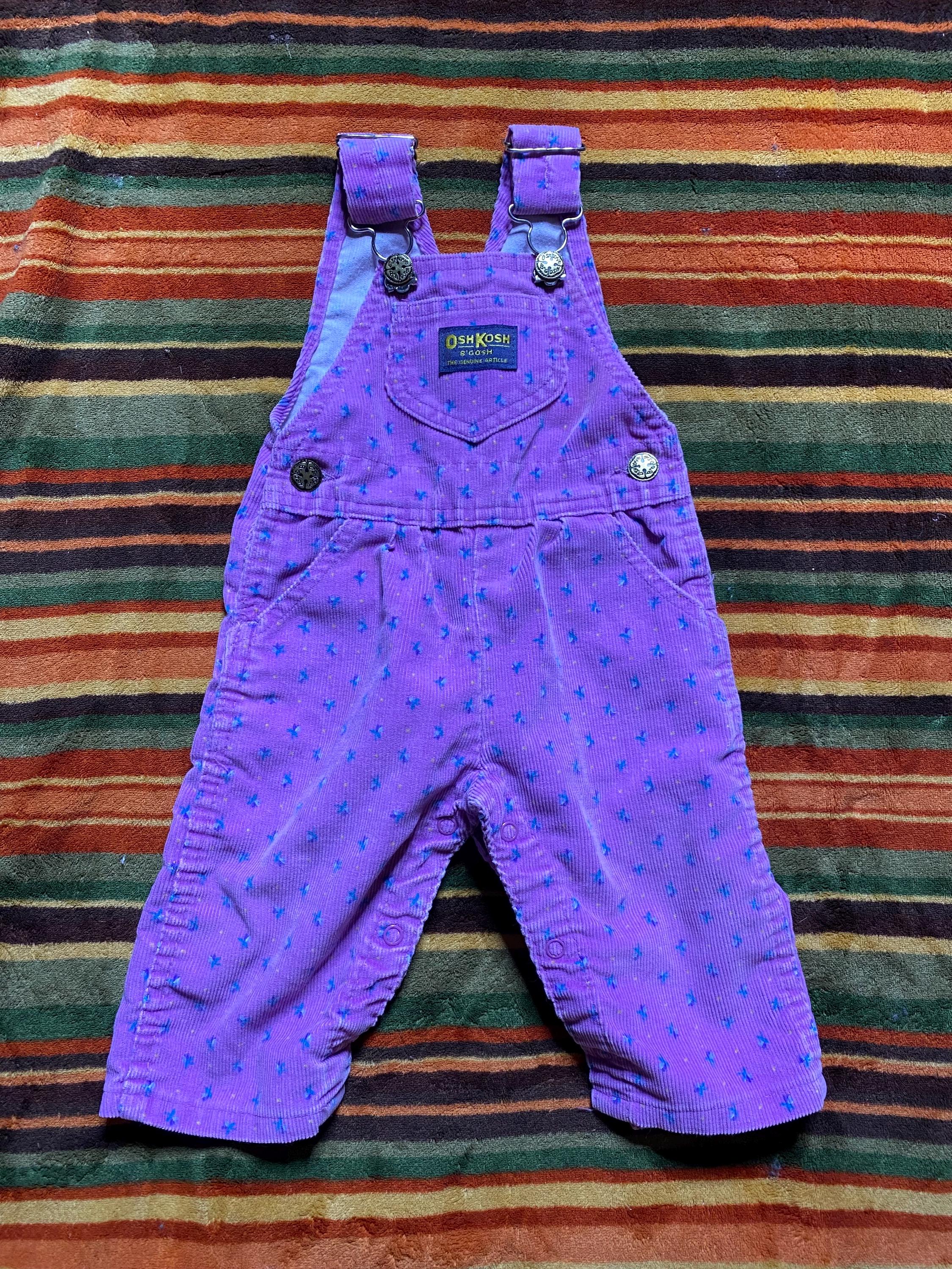 ロンパース・カバーオール kids vintage oshkosh purple overall