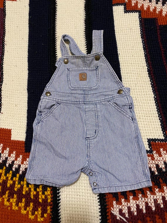 柔らかな質感の Vintage Kids Carhartt Overalls - Etsy ロンパース・カバーオール