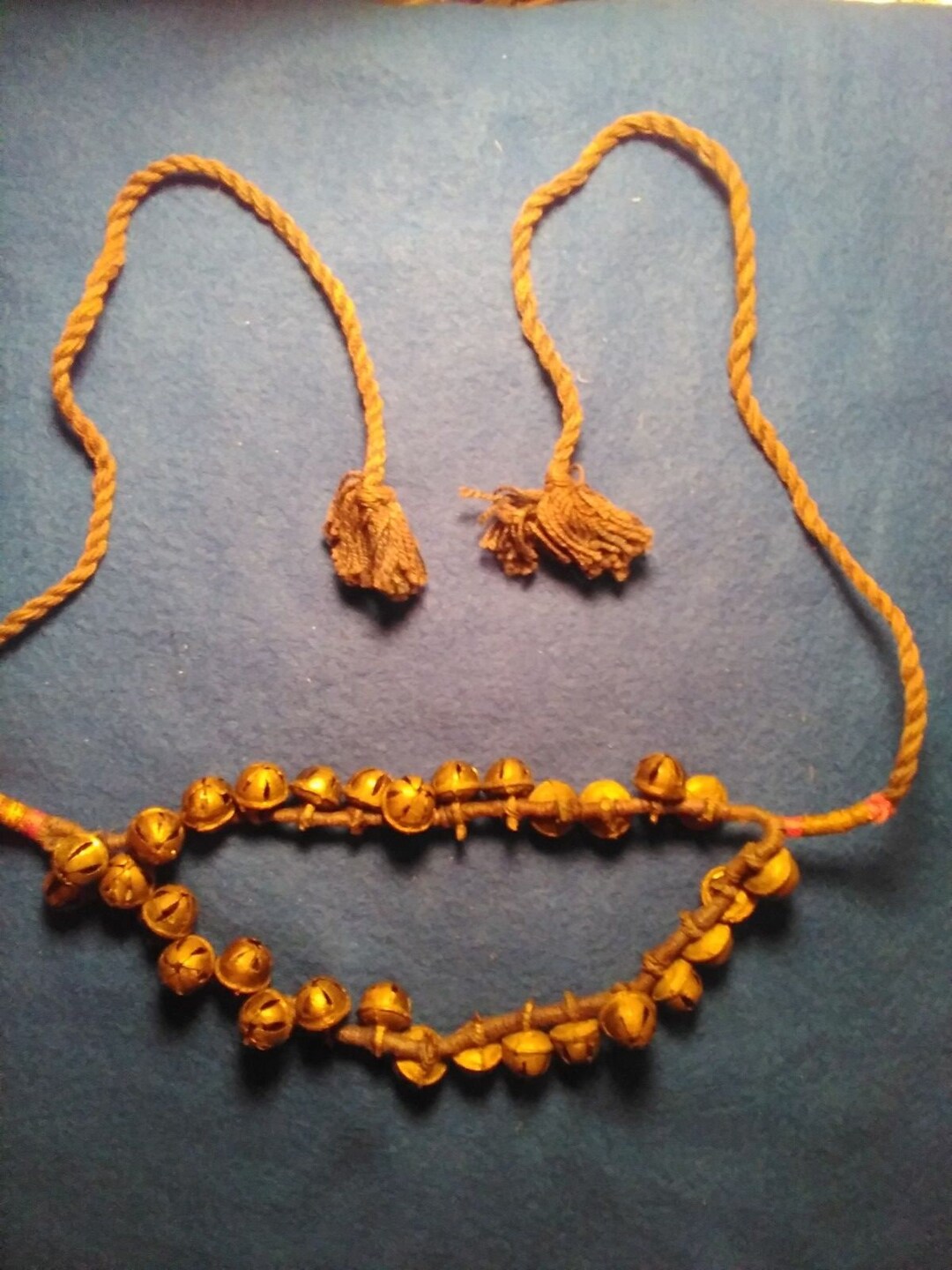 Indian Rope Chain Vintage Native Indian Hand Made Rope Necklace With Two Rows of Heavy ...