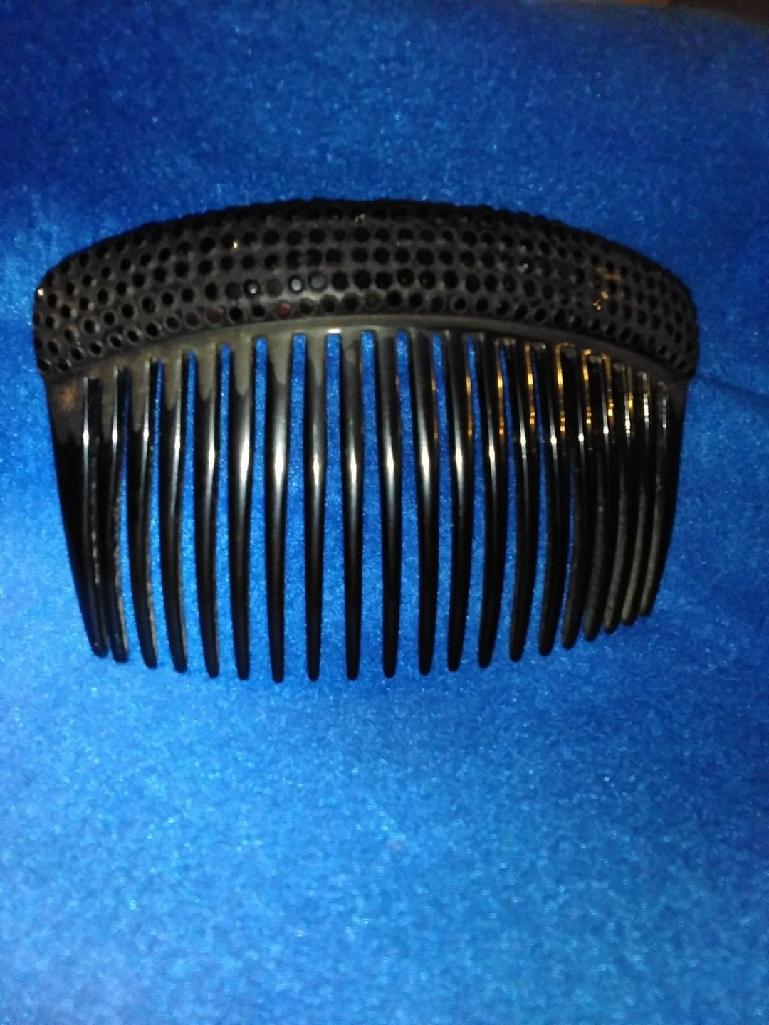 Antique Vintage Large Black Faceted Sparkling Beaded French 