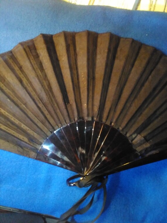 Antique Handheld Black Sequined Pattern Design To… - image 7