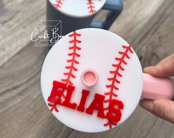 Personalized Sports Tumbler Topper: Acrylic Name Plate for Simple Modern