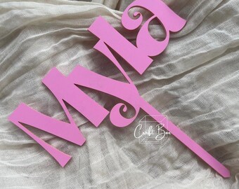 Custom Name Cake Topper: Laser Cut Acrylic Tropical Decoration