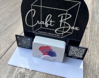 Custom Arch QR Code Sign: Vendor Payment Display with Card Holder