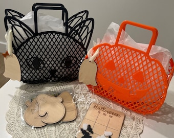 Handcrafted Halloween Boo Basket: Personalized Kids Gift Set