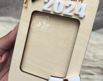 Personalized Graduation Photo Frame Magnet: Class of 2024 Gift