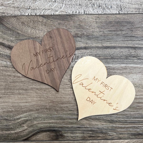 My First Valentine's Day Photo Prop, Keepsake, Social Media Photo Prop, Photo Prop, Milestone, Baby's First Valentine's Day, Wooden Prop