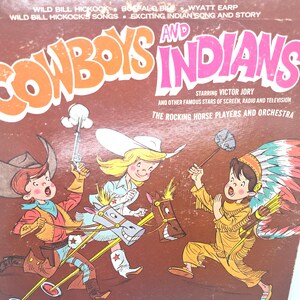Vintage Cowboys and Indians LP Record: Rocking Horse Players
