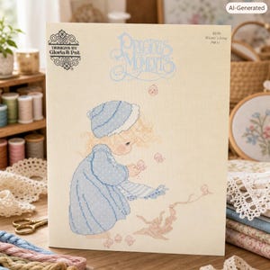 Precious Moments Cross Stitch Winter’s Song PM‑11 Pattern Booklet | Vintage Collectible Embroidery Chart | Sentimental Holiday Craft Pattern