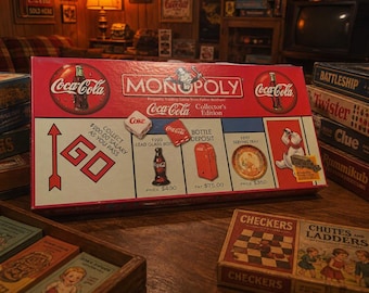 Vintage Coca‑Cola Collector’s Edition Monopoly Board Game | Parker Brothers Property Trading Game | Retro Family Game Night Collectible