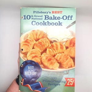 10th Grand National Cookbook from Pillsbury’s 1958 National Bake Off Vintage Recipe Book | Farmhouse Kitchen Decor | Family Cookbook