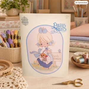Precious Moments Calendar Year Cross‑Stitch Pattern Book | Vintage Gloria & Pat Design | Collectible Needlework Chart for Crafters PM-18