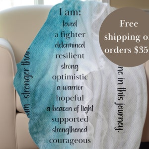 Inspirational Blanket | Cancer Gift | Divorce Gift | Bereavement Gift | Words of Encouragement | Words of Affirmation | Funeral Gift