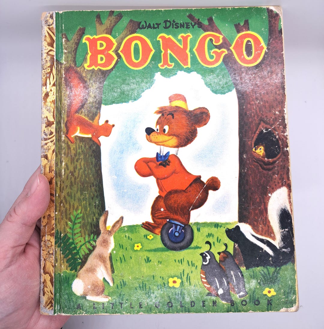 Vintage Bongo Walt Disney's | Little Golden Book | Adapted by Campbell ...
