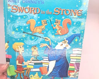 Vintage Disney's Sword in the Stone Kids Book, 1963 Whitman Edition