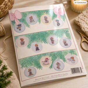 Precious Moments in Miniature Cross‑Stitch Pattern Book | Vintage Craft Designs | Collectible Needlework Booklet Vol. 2 | Christmas Ornament