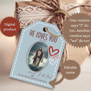 Personalized Jesus Loves You Gift Tag: Scripture Printable (PDF)