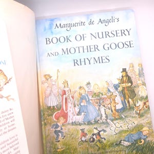 1954 Nursery and Mother Goose Rhymes by Marguerite Angeli: with Dust Jacket 1954 | Vintage Children&#39;s Book | Bedtime Stories | Nursery Rhyme