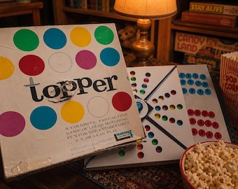 Topper 1962 Vintage Board Game | Lakeside Color Matching Family Game | Retro Fast‑Action Classic | 1960s Collectible Tabletop Entertainment