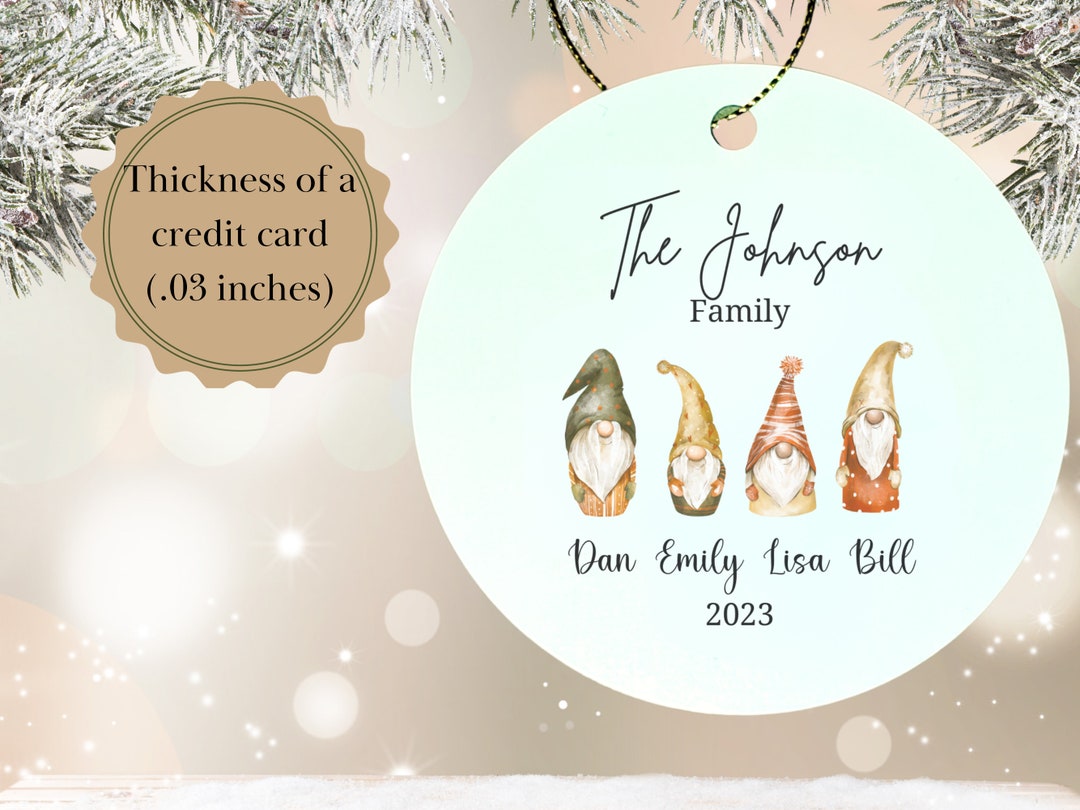 Personalized Family Ornament Custom Family Christmas Ornament Vintage