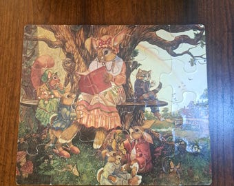 Vintage Beatrix Potter Wood Puzzle 1980s – Illustrated by Allen Atkinson – 20 Pieces