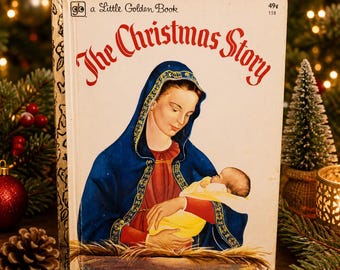 Vintage The Christmas Story Little Golden Book - Eloise Wilkin Illustrations
