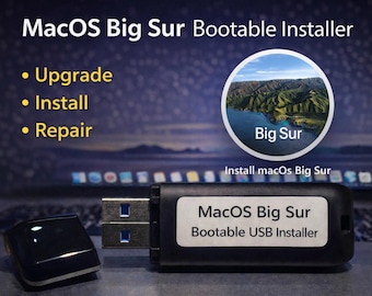MacOS Big Sur (11.7.9) Service d'installation d'une clé USB amorçable de 16 Go, réparation, installation et mise à jour du correctif