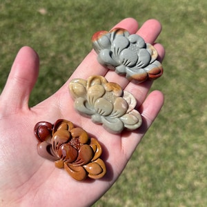 Lotusblume Alashan Achat Kristall Carving, Fairy Vibe Multicolor Achat Kristall Carving Healing Crystal Home Decor