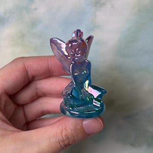 Engel Aura Kristallfee Tinkerbell Carving, Pixie Carving, klarer Quarz Stein Crystal Home Decor