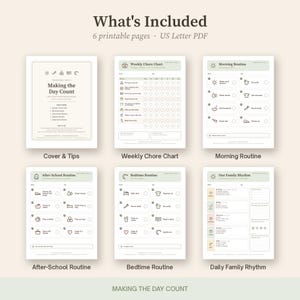 Toddler Visual Schedule Printable Chore Chart Ages 2-4, Picture Routine Cards, Morning Bedtime Routine, Montessori Toddler Chart image 4
