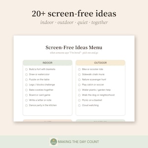 Family Screen Time Agreement Printable, Kids Screen Time Tracker & Rules, Earn Screen Time Chore Chart, Device Free Plan PDF image 4