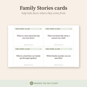 Family Dinner Conversation Cards Printable, 60 Questions by Age, Kids Teens Table Talk, Family Stories, Weekly Family Meeting PDF image 4