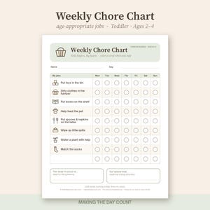 Toddler Visual Schedule Printable Chore Chart Ages 2-4, Picture Routine Cards, Morning Bedtime Routine, Montessori Toddler Chart image 2