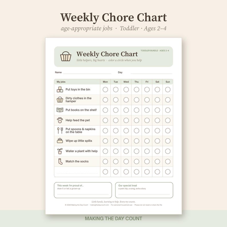 Toddler Visual Schedule Printable Chore Chart Ages 2-4, Picture Routine Cards, Morning Bedtime Routine, Montessori Toddler Chart image 2