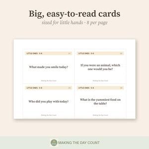 Family Dinner Conversation Cards Printable, 60 Questions by Age, Kids Teens Table Talk, Family Stories, Weekly Family Meeting PDF image 3