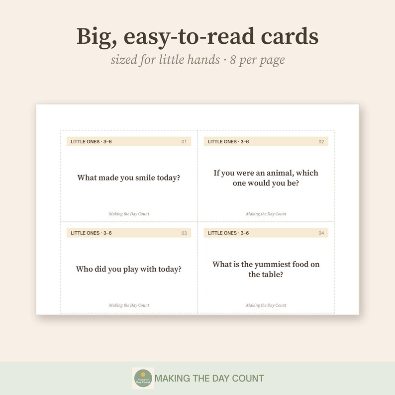 Family Dinner Conversation Cards Printable, 60 Questions by Age, Kids Teens Table Talk, Family Stories, Weekly Family Meeting PDF image 3