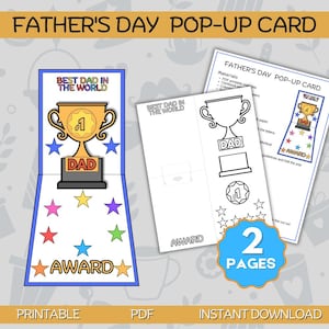 Father&#39;s Day Pop-Up Card | Father&#39;s Day Craft | Fun and Easy Father&#39;s Day Craft | Printable Father&#39;s Day Gifts | DIY Father&#39;s Day Card