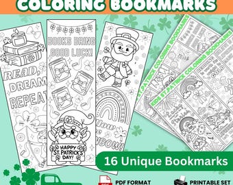 St. Patrick's Day Coloring Bookmarks | St. Patrick's Day Coloring Activity | St. Patrick's Day Fun for Kids