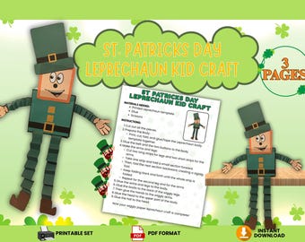 St. Patrick's Day Leprechaun Craft for Kids | St. Patrick's Day Activity for Kids | Leprechaun Craft for Kids | Classroom St. Patrick's Day