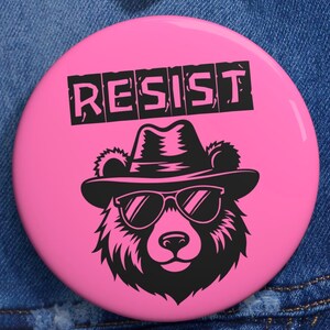Smokey Bear RESIST Pin: Political Protest Button