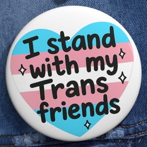 Trans Ally Pin: LGBTQ+ Pride Support Badge