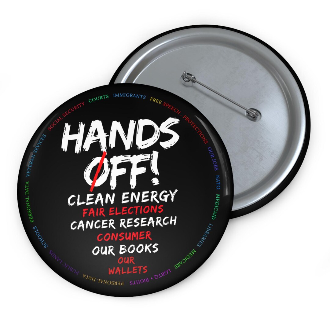Buttons Protest Rally Hands off Protest Anti Trump Pin Buttons in 3 Sizes, Feminist Pin for ...