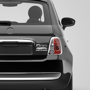 Stickers &quot;500 Abarth assetto corsa&quot; in vinile adesivo, colori personalizzabili, varie misure. Personalizza la tua passione! (2 Pezzi)