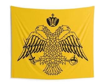 Byzantine Christian Double-Headed Eagle Indoor Wall Tapestry