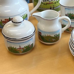 Villeroy and Boch, &#39;Design Naif&#39;, Creamer and sugar bowl, mint condition