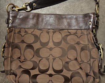 Coach Soho Satin Scarf Print Hobo Bag With Original Hangtag