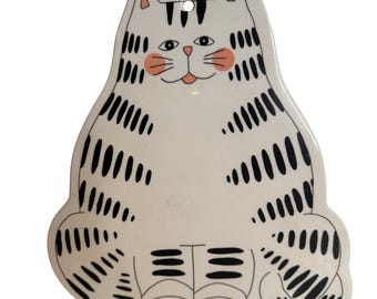 Vintage Cat Shaped Melamine Cutting Board Wall Decor Cooks Quality Design